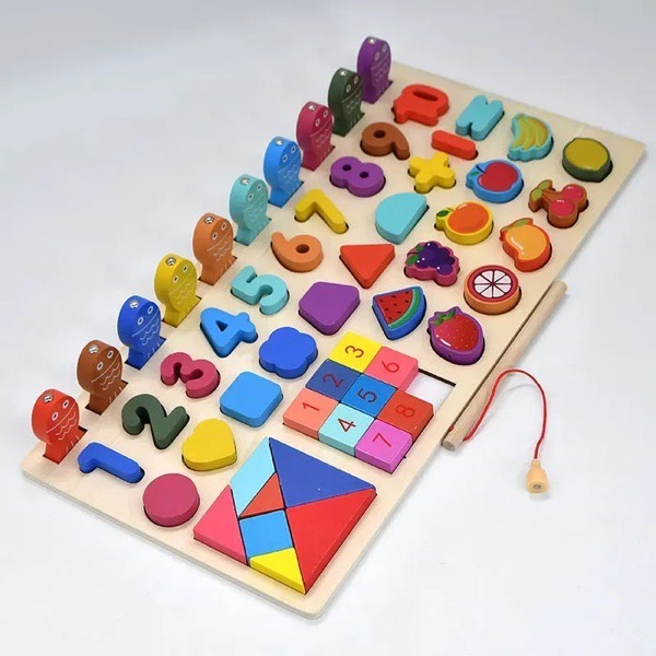 Interaktywna tablica Montessori Matematyka – drewniany sorter edukacyjny