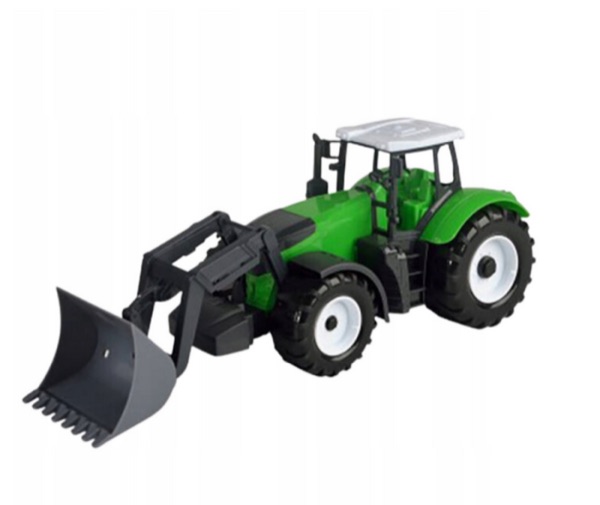 Traktor rolniczy z łyżką – duży zielony pojazd dla dzieci 3+