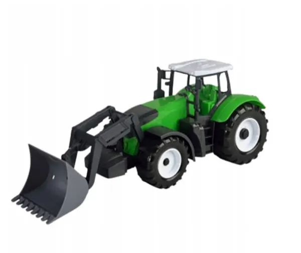 Traktor rolniczy z łyżką – duży zielony pojazd dla dzieci 3+