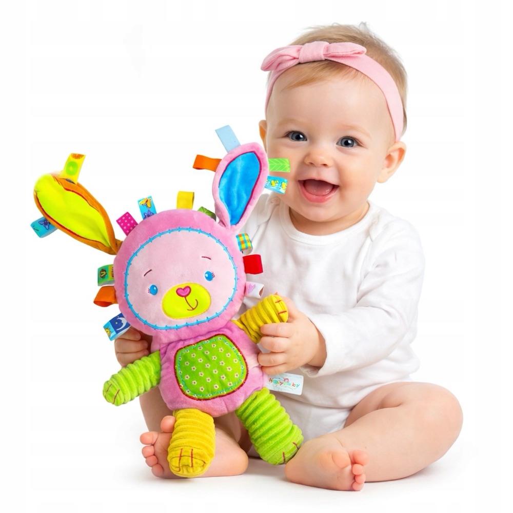 Dziecko z sensoryczną przytulanką Plush&K
